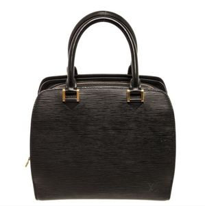 Louis Vuitton Black Epi Leather Pont Neuf Satchel Bag